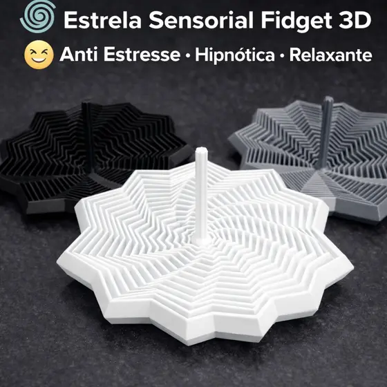 Brinquedo articulado Fidget Toy Estrela Sensorial 3D Expansível Anti stress Relaxante Depressão Sensorial Rotativo