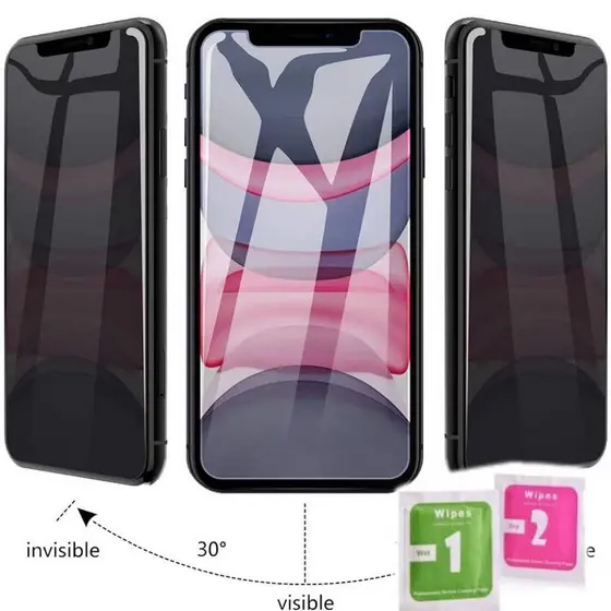 Película Protetora De Tela De Vidro Privacidade Hd Para Iphone 13 Pro MAX/6G/6P/7G 8G/7P 8P/X/XR/Xs/11/11Pro/11ProMax/12/12Pro