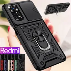 Capa De Celular Resistente Anti-Impacto Com Anel De Suporte Em Metal Para Redmi Note 13 Pro 12 Pro  10S 4G 5G Redmi 9T