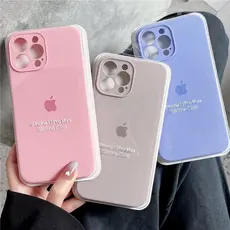 Capa Original De Silicone Líquido De Cor Sólida Para iPhone 15 14 13 12 11 Pro Max 14 15 Plus Protetor De Câmera Macia
