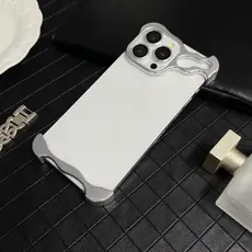 Capa Irregular De Metal Anti-Colisão Para iPhone 15 14 13 12 Pro Max 15 Plus À Prova De Choque Em Liga De Alumínio Nu Com Proteção De Filme De Lente