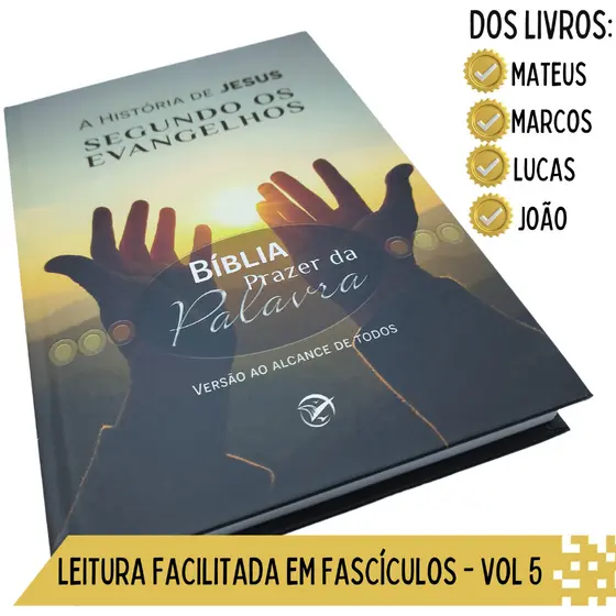 Os 4 Evangelhos Versão Paráfrase Leitura Simplificada Bíblia Prazer Da Palavra