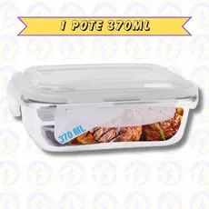 1 Pote de Vidro Hermetico p/ Freezer Forno Airfryer 370ML