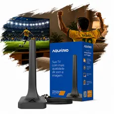 Antena Digital Interna Hdtv 4k Aquario Dtv200 Tv cabo 2.5 Metros