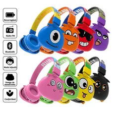 Fone de Ouvido Bluetooth Headset Infantil Monster sem Fio Com Microfone