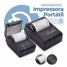 Mini Impressora Termica Bluetooth Portatil 58mm Para Recibos Cupom PDV Delivery Android