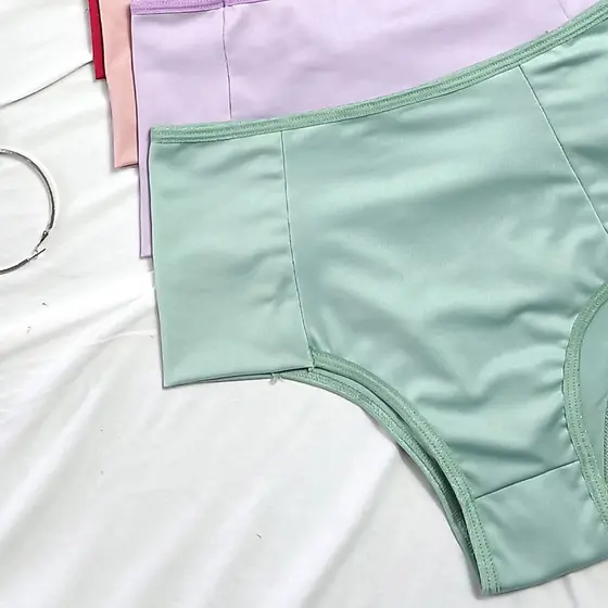 Calcinha cós alto Pala Dupla segura barriga Cinta Modeladora Feminina calcinha cintura alta