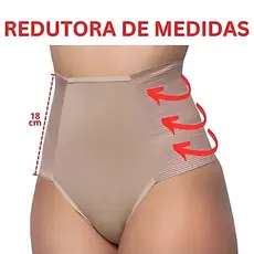 Kit Calcinhas Cinta Modeladora Compressão Cos Alto Segura Barriga Pos Parto Redutora de Medidas