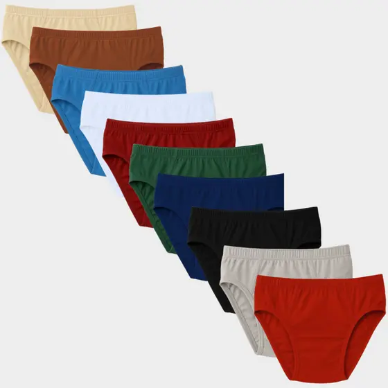 Kit 10 Cuecas Slip Tradicional Plus Size Adulto Revenda Algodão Masculino