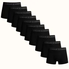 Kit 10 Cuecas Boxer Plus Size Básica Preta Microfibra Lisa