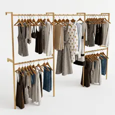 Arara Duplo Simples 3M cabideiros | Closet Expositor e Organizador de Roupas Preto Dourado Rosê