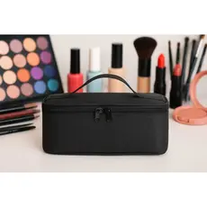 Necessaire Organizadora Portátil Preta Maquiagem Higiene Pessoal Bolsa De Viagem Unissex