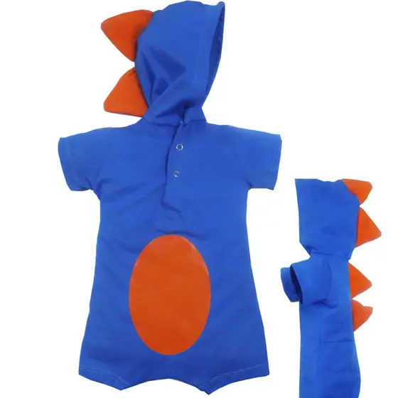 Macacão Fantasia Dinossauro Azul Catitos - 317