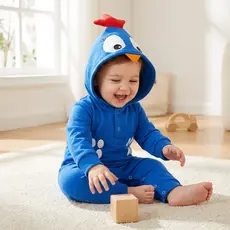 Macacão Moletom Flanelado Galinha Catitos | 0 a 6 anos - 376 Moletom grosso e fofinho por dentro