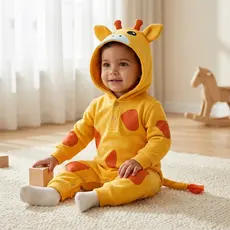 Macacão Moletom Felpado Girafa Catitos | 0 a 6 anos - 385 Moletom grosso e fofinho por dentro