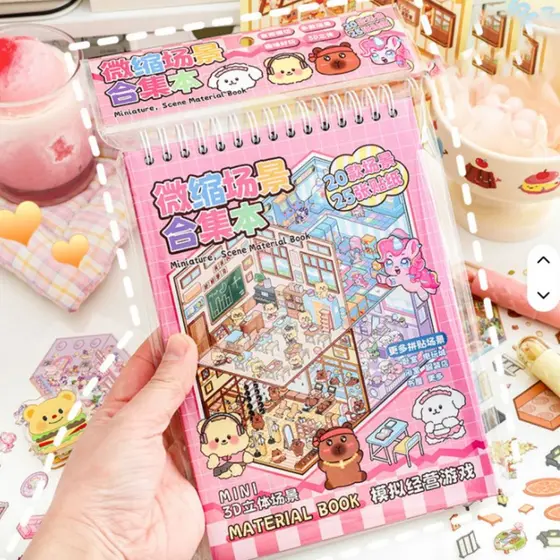 Adesivos 3d Miniatura 8 Cenários De Paisagismo Fofo DIY Scrapbooking