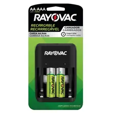 Carregador de Pilhas AA/AAA Rayovac com 2 Pilhas AA