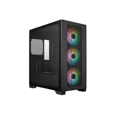 Gabinete Cooler Master Elite 301 ARGB com 3 Fans ARGB e Painel em Vidro Temperado