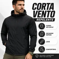Jaqueta Corta Vento Aspen Impermeável Masculina Lisa