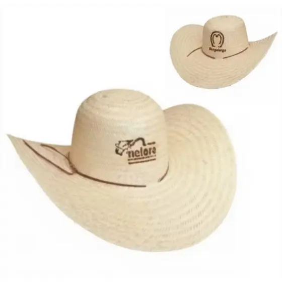 Chapéu Carimbo Mangalarga/Nelore Curvado Com Arame Aba 10 Com Cordão