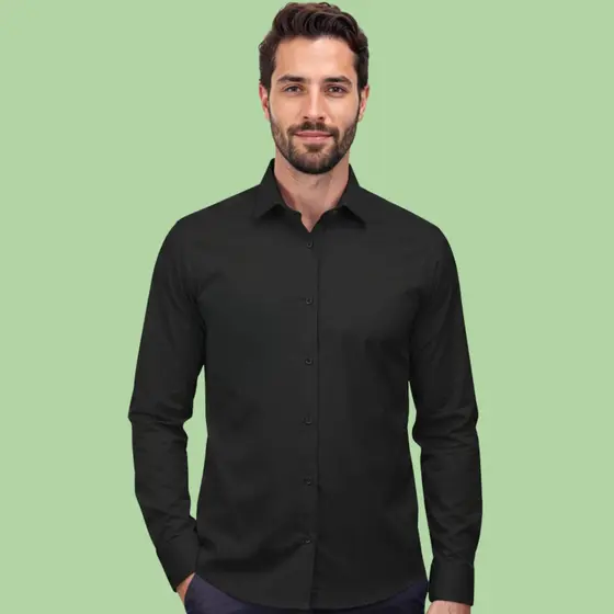 Camisa Social Masculina Microfibra Camisa Social Masculina Slim Microfibra Camisa Social Masculina Preta