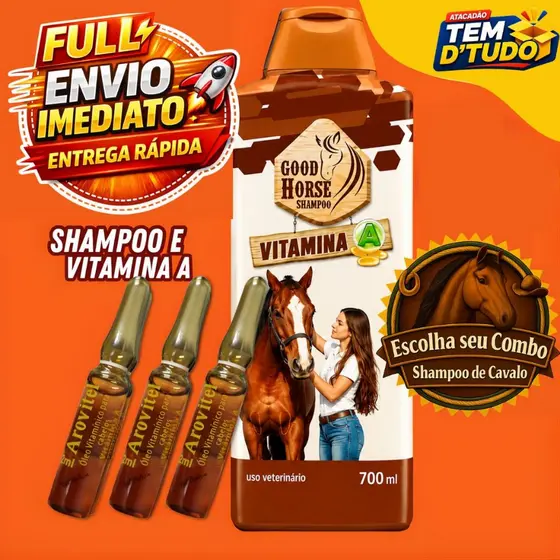 Shampoo Good Horse e Vitamina A Shampoo de Cavalo Envio Rápido Uso Veterinário