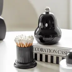 Allmini - Paliteiro de Mesa, Organizador de Mesa para Cotonete, Fantasia Formato de Pera