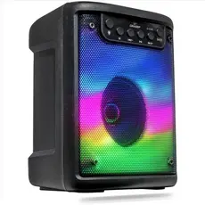 Caixa De Som Portátil Led Intenso Potente Amplificada Rádio Fm Am Entrada Aux P2 Micro Sd