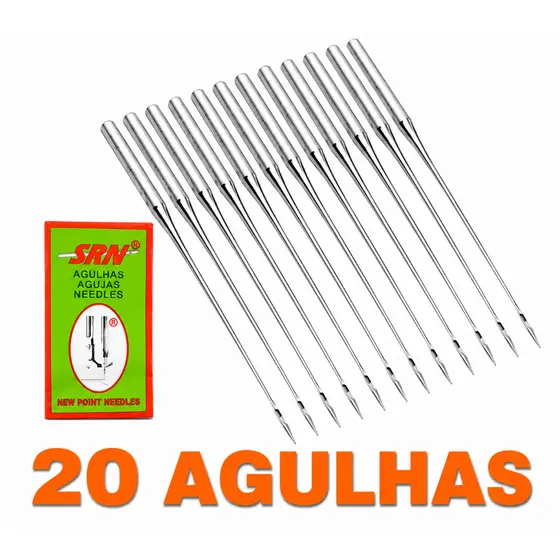 2 Cartelas de Agulhas Cabo Grosso para Maquina de Costura Reta Industrial N12