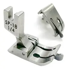 Calcador Maquina Reta Pesponto Com Guia SP18 1/4 6,35mm Lado Direito Ferro