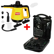 Kit Vaporizador Higienizador 1200w Vapor Top Clean 127V + Maleta de ferramentas 151 acessórios Intech Machine