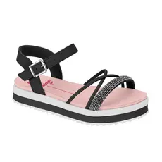 Sandália Molekinha Infantil Menina Flatform Strass 2305.1565
