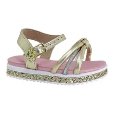 Sandalia Molekinha Menina Glitter Strass Tiras Finas 2724121
