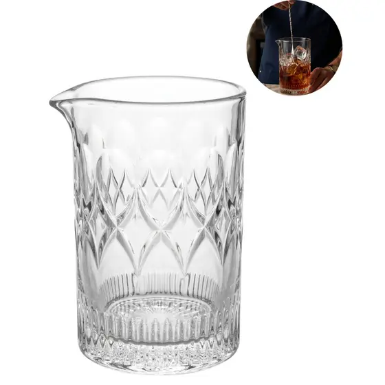 Copo Mixing Glass Vidro 730ml Negroni, Martini, Misturador de Drinks Bartender Profissional Lapdiado
