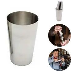 Copo em Aço Inox Mini Tin TAMPA COQUETELEIRA DE BOSTON Profissional 540 Ml Inox Sem Peso 18 Oz