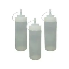 Bisnaga para Molhos e Caldas 360 ml com bico e tampa e graduação
