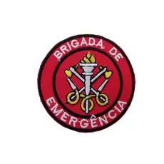 Patch Bordado Termocolante, Brigada de Emergência, 7cm