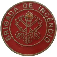 Bóton 100% metal niquelado, modelo Brigada de Incêndio, 3cm
