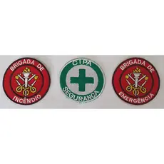 Patch bordado termocolante, Brigada de Incêndio ou CIPA, 7cm