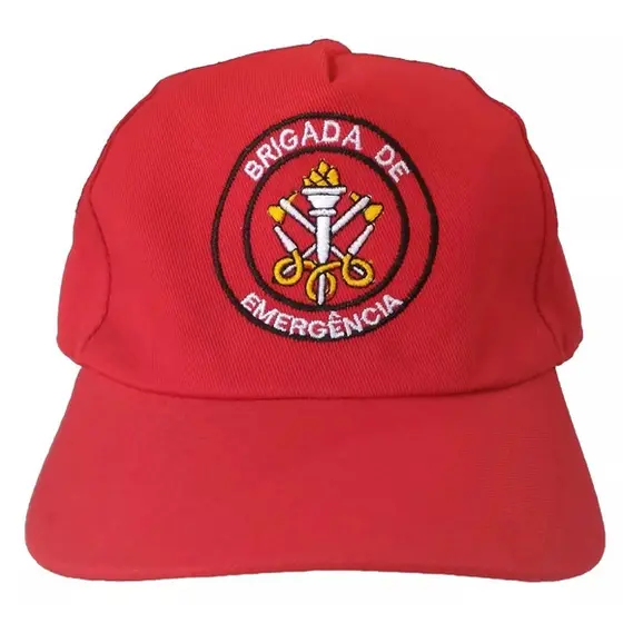 Boné de brim, modelo Brigada de Emergência, bordado