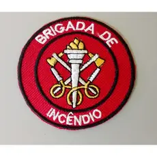 Patch Bordado Termocolante, modelo Brigada de Incêndio, 7cm