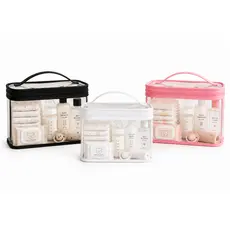 Organizador Para Mala Bebe Necessaire Kit 4 Peças Transparente Passeios e Malas Maternidade 20x10x15cm