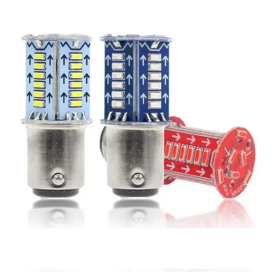 Lâmpada Luz De Freio 2 Polos Led Sequencial Strobo Lanterna Traseira Envio Rápido