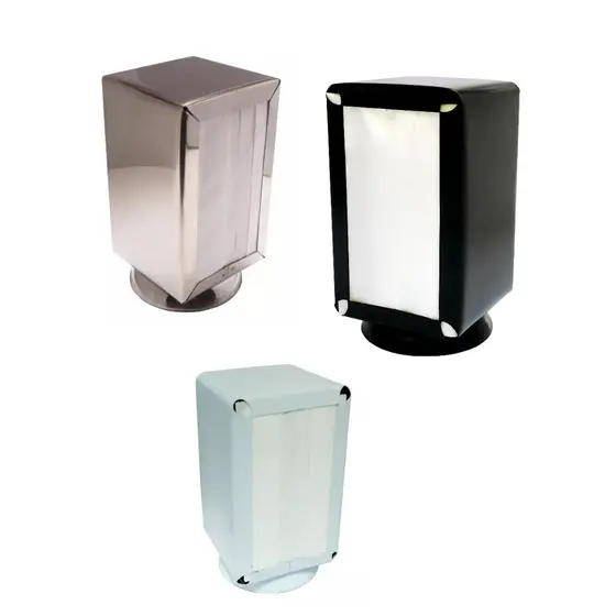 kit 3/5/10 Porta Guardanapo Tipo TV de Mesa AÇO INOX - PRETO - BRANCO Pratico Lanchonetes Bares Restaurantes