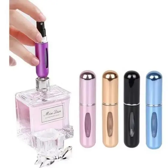 Porta Perfume Recarregável de Bolso Compacto Ideal para Viagem Cores Aleatórias