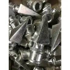 Lança espada de Alumínio para Seguranca em grades e portoes de 1/2 x7 cm de comprimento.Kit com 10 pçs por 58,90.