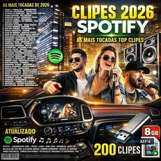 Pendrive Clipes Em Alta 2026 | 200 Clipes MP4 | 8GB | As Mais Tocadas | Som Automotivo
