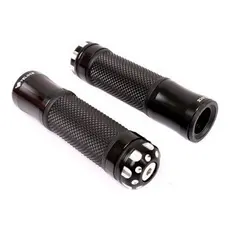 Par de Manopla Punho Moto Preto Esportiva De Alumínio Modelo Universal