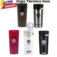 Copo Garrafa Térmica Vácuo  Quente Ou Frio Inox Infusor Café Chá Água Top Premium 400ML