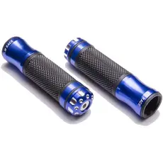 Par de Manopla Punho Moto Azul Esportiva De Alumínio Modelo Universal